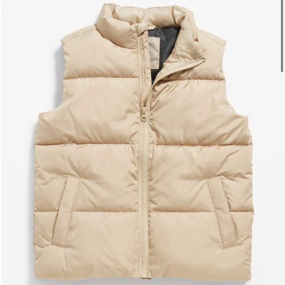 Old Navy Tan Puffer Vest